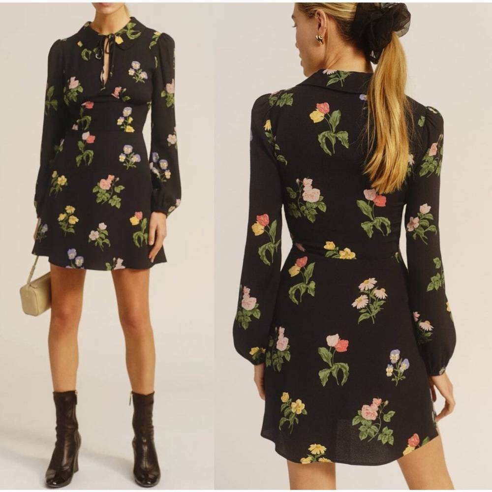NWT Reformation Will dress in night bloom (size 0)